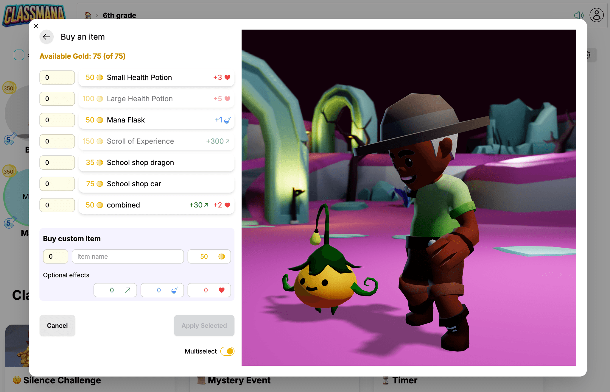 Przełącznik trybu wielokrotnego wyboru dla zakupów w sklepie