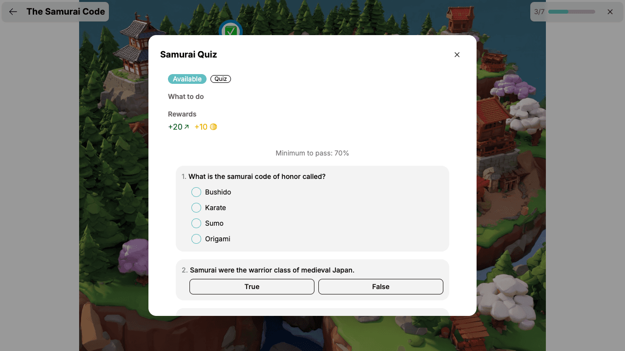 Szczegóły celu zadania ucznia