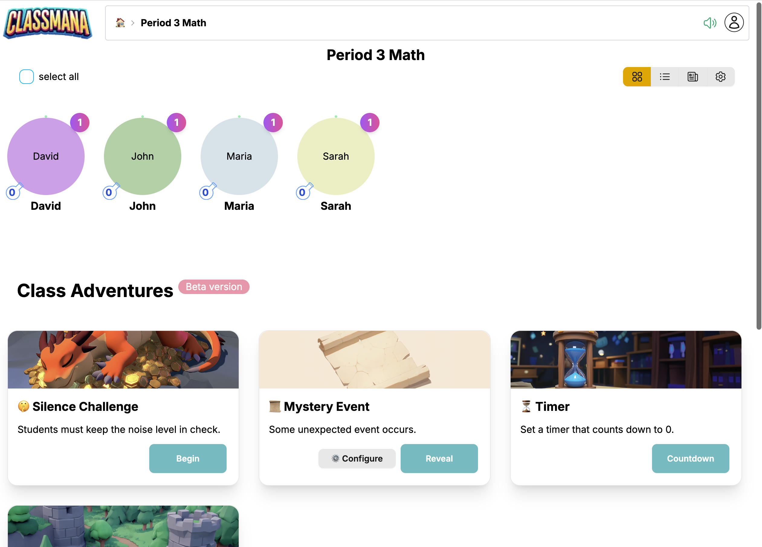 Pulpit klasy po konfiguracji